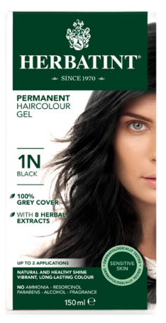 Image of Herbatint Haircolor Gel Black 1N