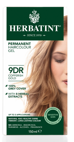 Image of Herbatint Haircolor Gel Copperish Gold 9DR