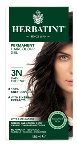 Image of Herbatint Haircolor Gel Dark Chestnut 3N