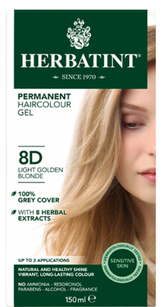 Image of Herbatint Haircolor Gel Light Golden Blonde 8D