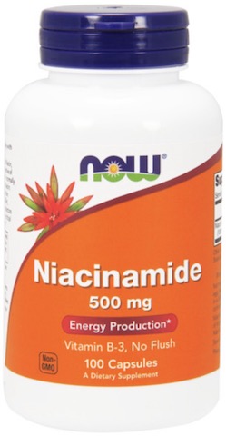 Now Foods Niacinamide Energy Production Supplement, 500 mg - 100 count