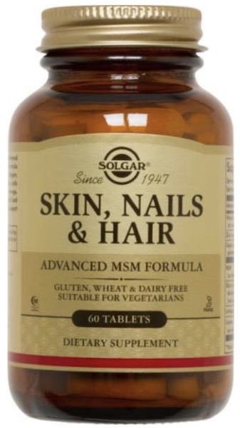 Skin, Nails & Hair Advanced MSM Formula 60 Tabs , made by solgar