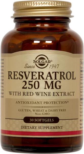 Resveratrol mg with Red Wine 30 , made by solgar