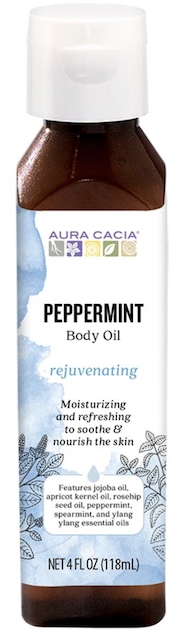 Aura Cacia Bath, Body & Massage Oil, Refreshing, Peppermint Harvest - 4 fl oz