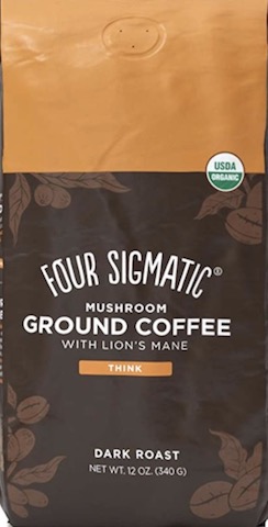 Think Organic Coffee with Lion's Mane & Chaga Mushrooms, Ground, Dark  Roast, 12 oz (340 g)